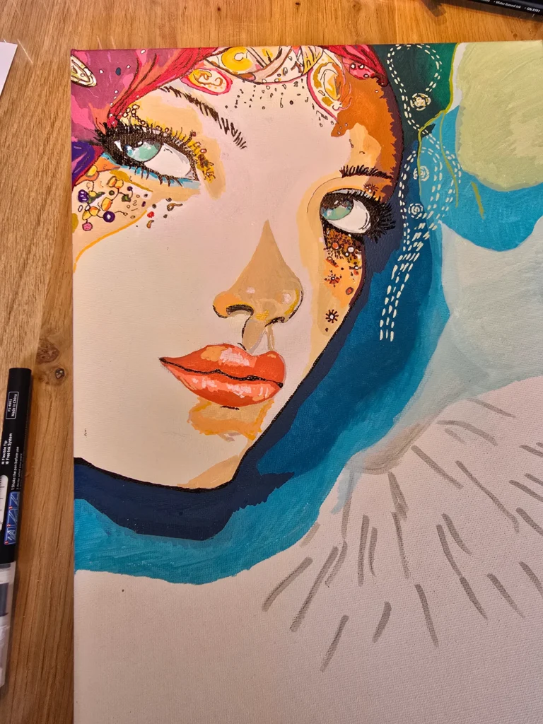 Gazing lady mid