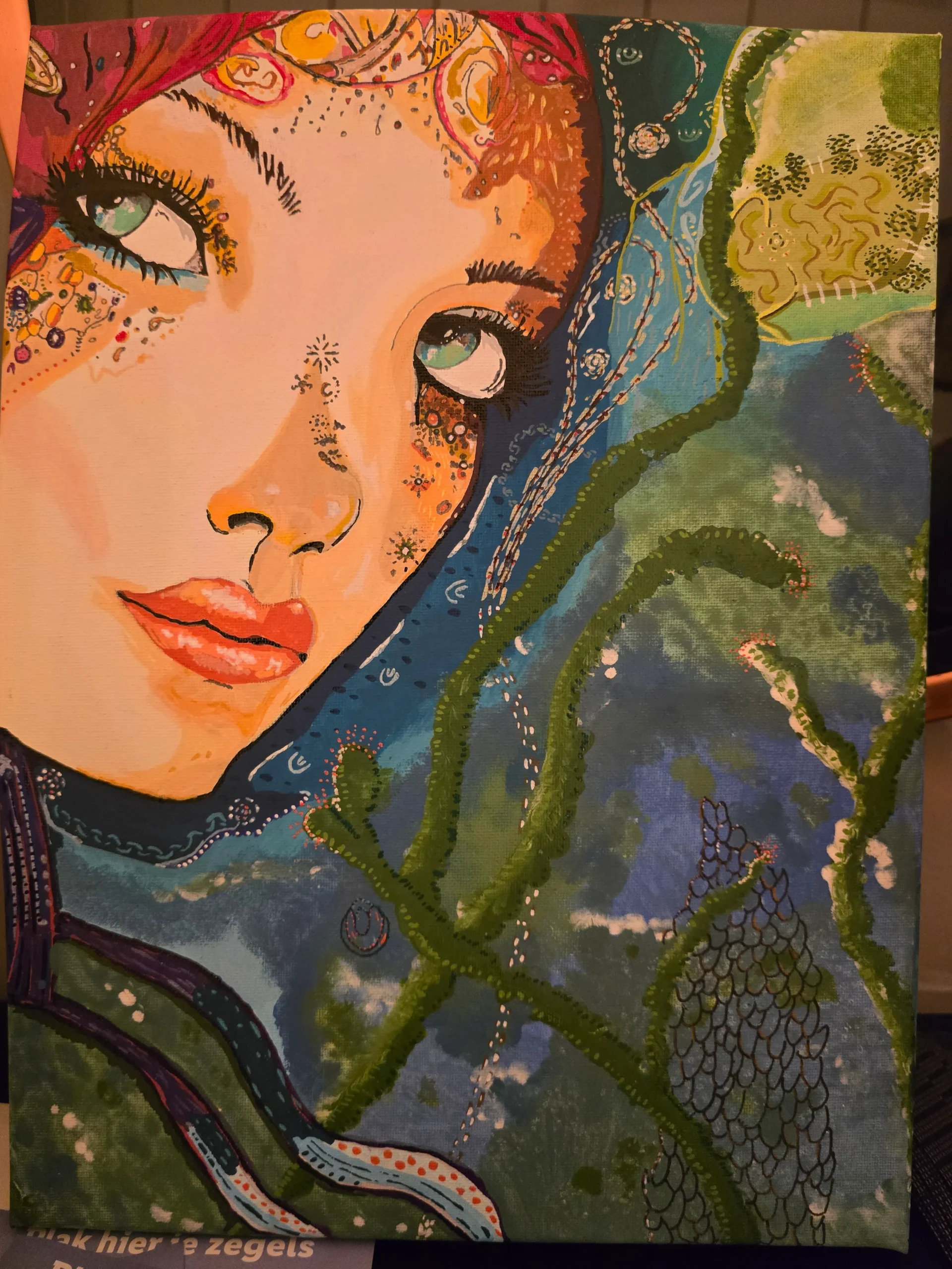 Gazing lady